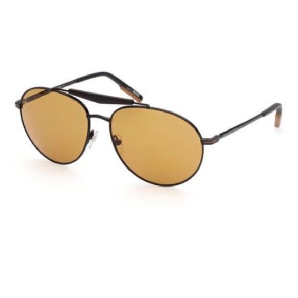 Ermenegildo Zegna Other - ERMENEGILDO ZEGNA Gradient Brown Pilot Men's Sunglasses Sz 61-16-140